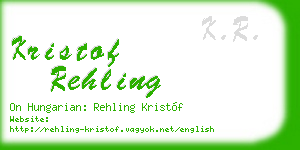 kristof rehling business card